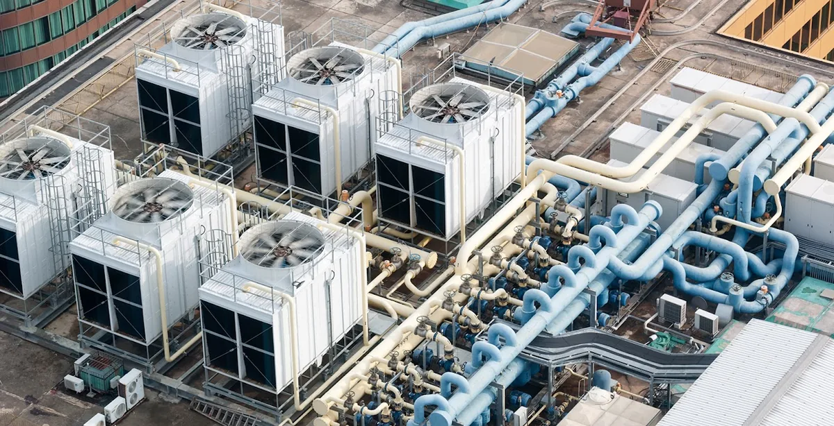 Pipework and valves in a hvac setting