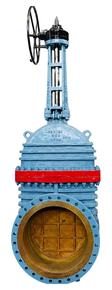 Rubber-lined valve body cut to show the lining