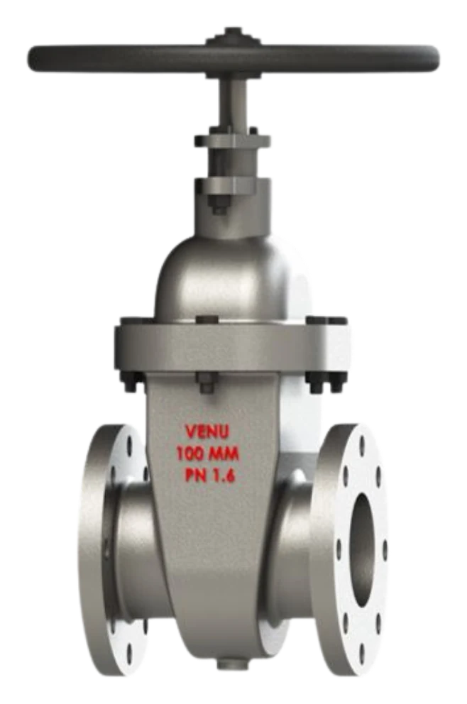 Cast iron gate valve with handwheel and flanged ends