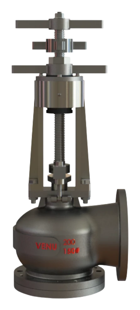 Slurry 90 Degree Angle Valve — product photograph of the manufactured valve