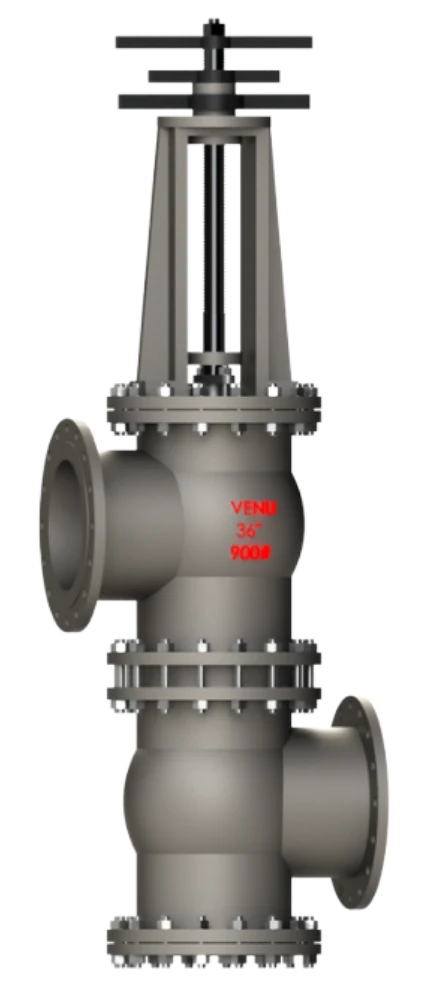 Slurry Angle Three Way Valves — product photograph of the manufactured valve